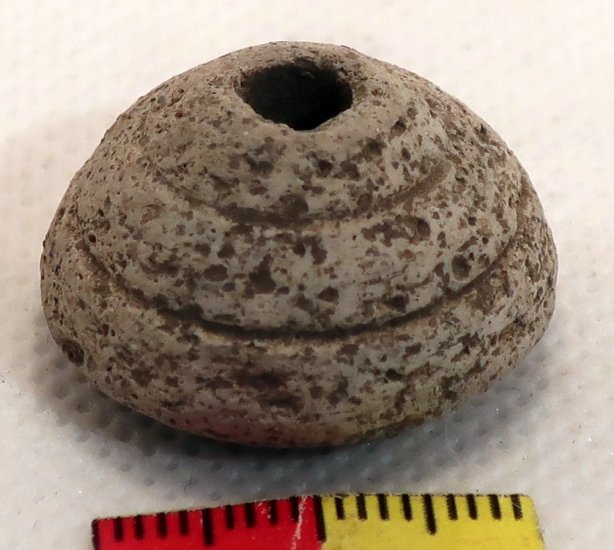 (image for) Medieval Ceramic Spindle Whorl - Click Image to Close
