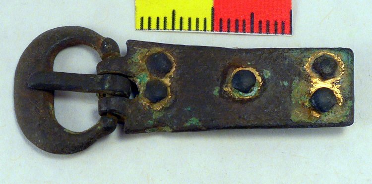 (image for) Norman Buckle with Belt Fragment - Click Image to Close