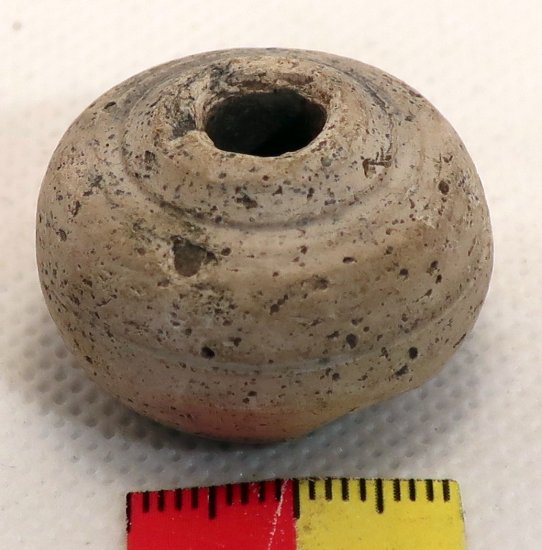 (image for) Medieval Ceramic Spindle Whorl - Click Image to Close