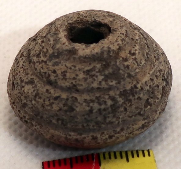 (image for) Medieval Ceramic Spindle Whorl - Click Image to Close