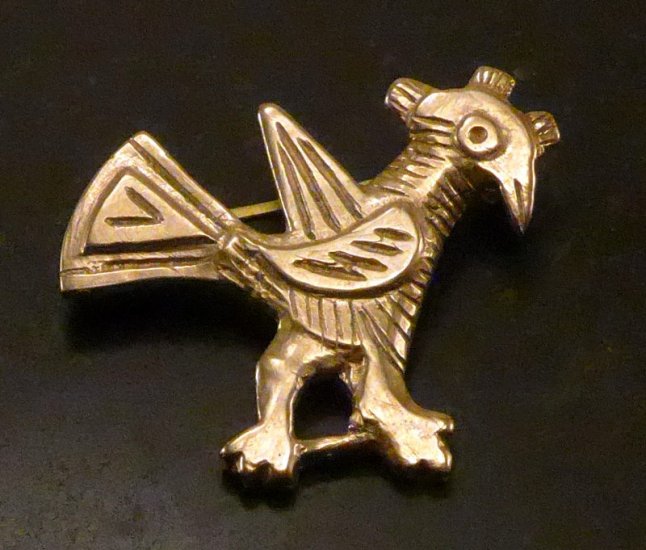(image for) Viking Chicken Brooch - Click Image to Close